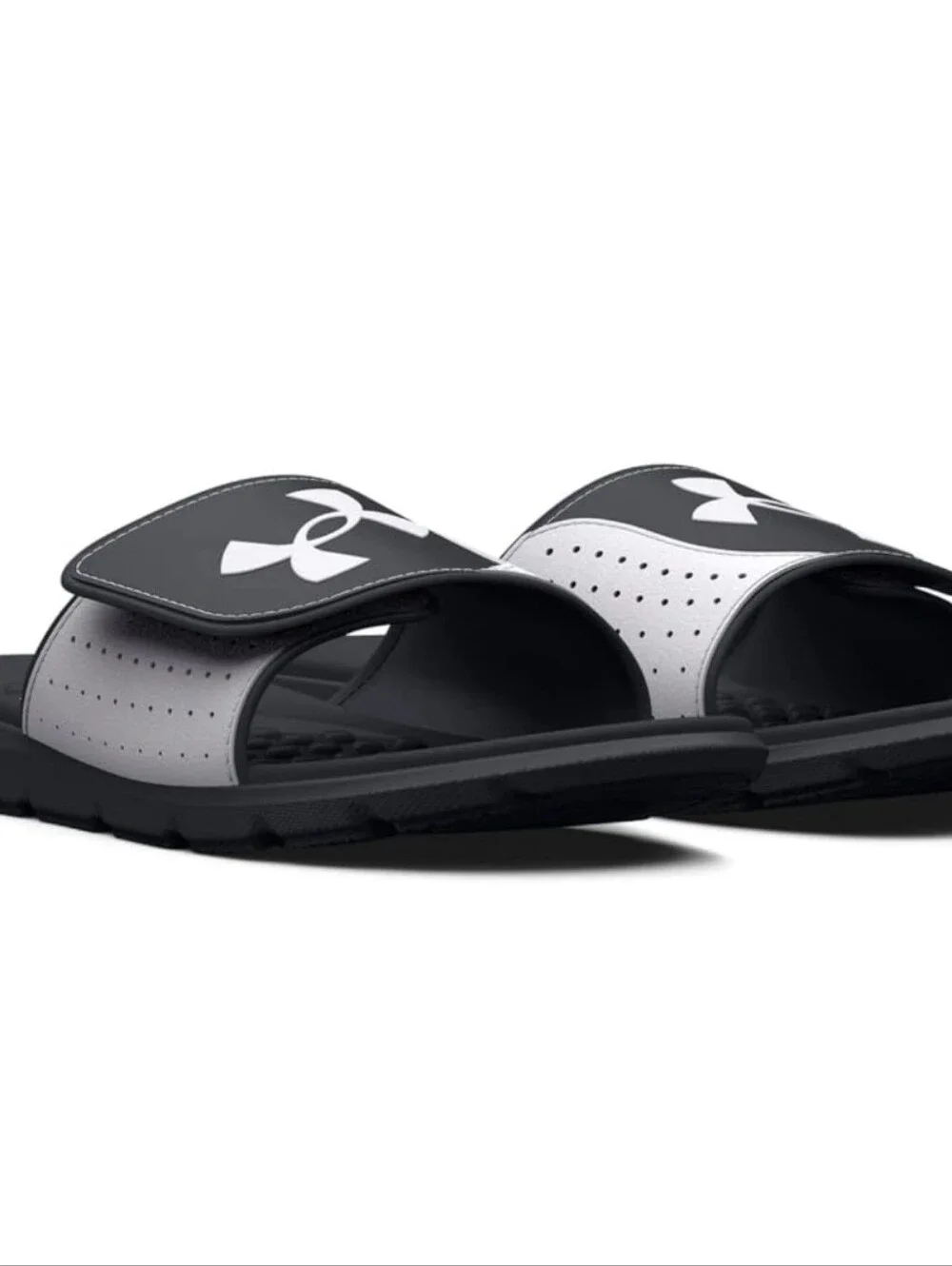 Under Armour Men's UA M Ignite Pro SL Black White Slides NWOB 3026023-003 Sz 18